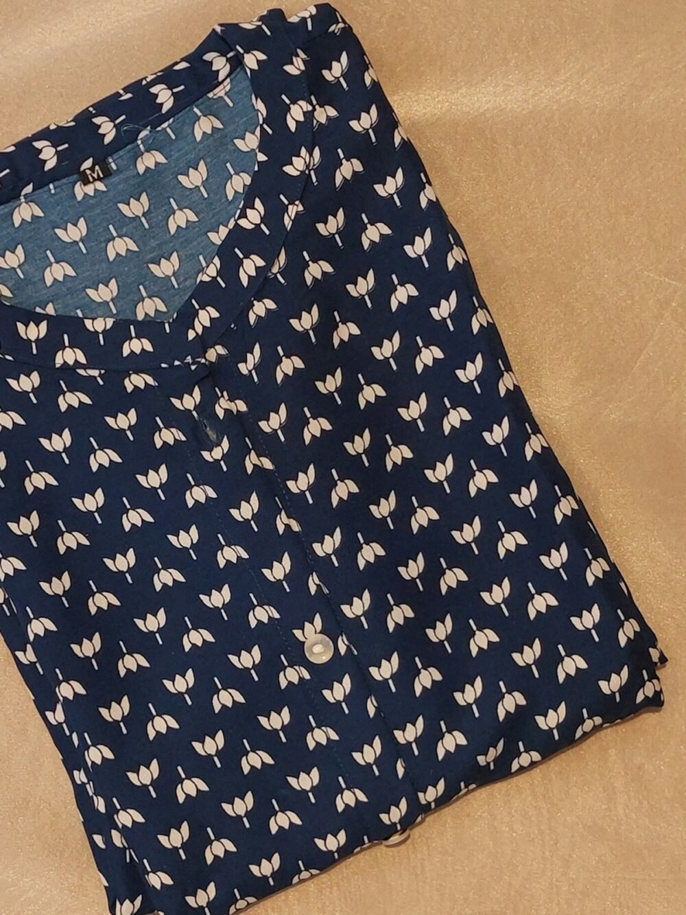 Midnight Blue Printed Cotton Kurti - photo 2